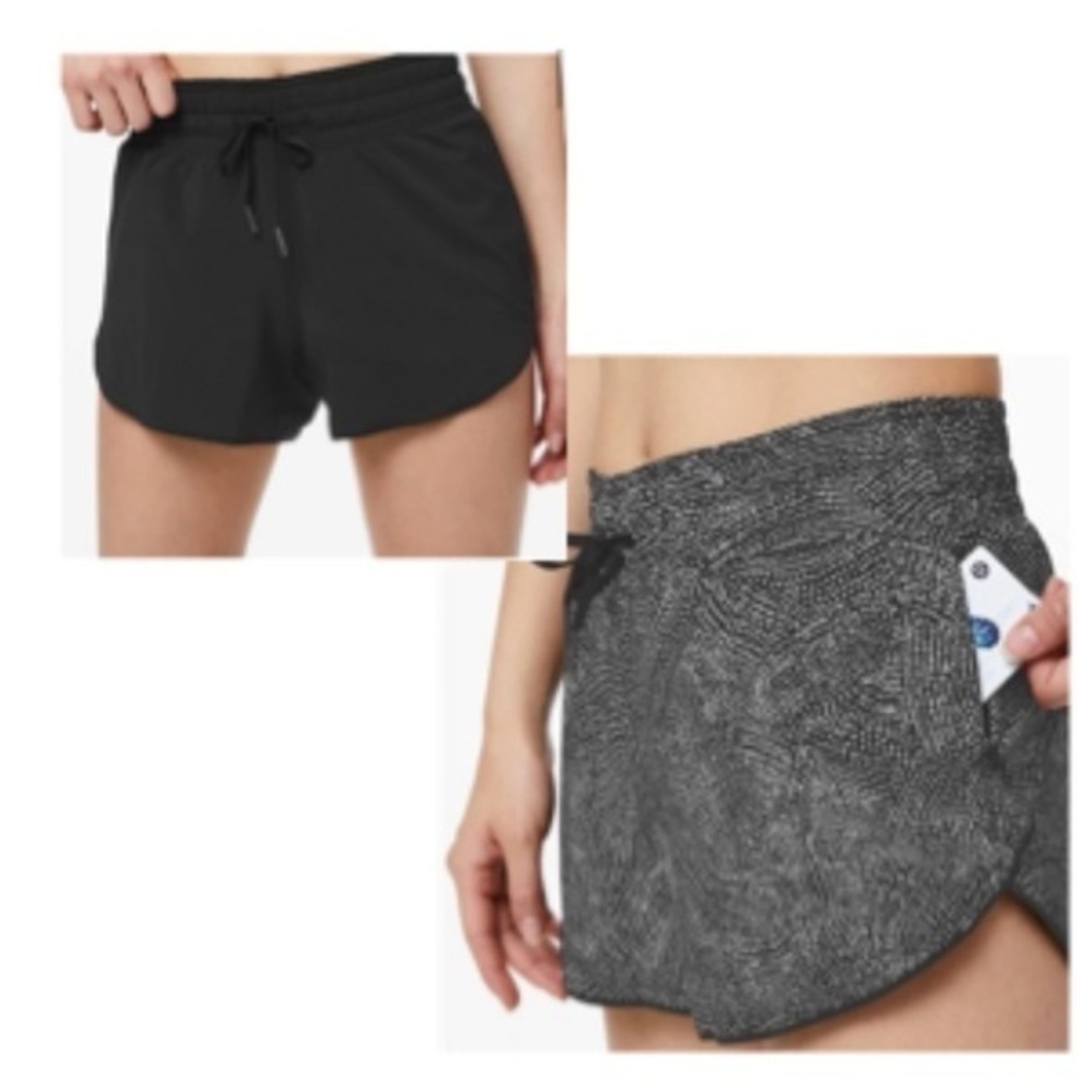 Lululemon Choose A Side Short 3” Color White Black/Black Size 8
